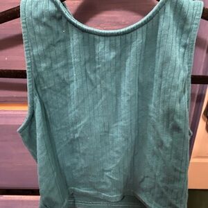 Teal Sleeveless Ribbed Women's Top